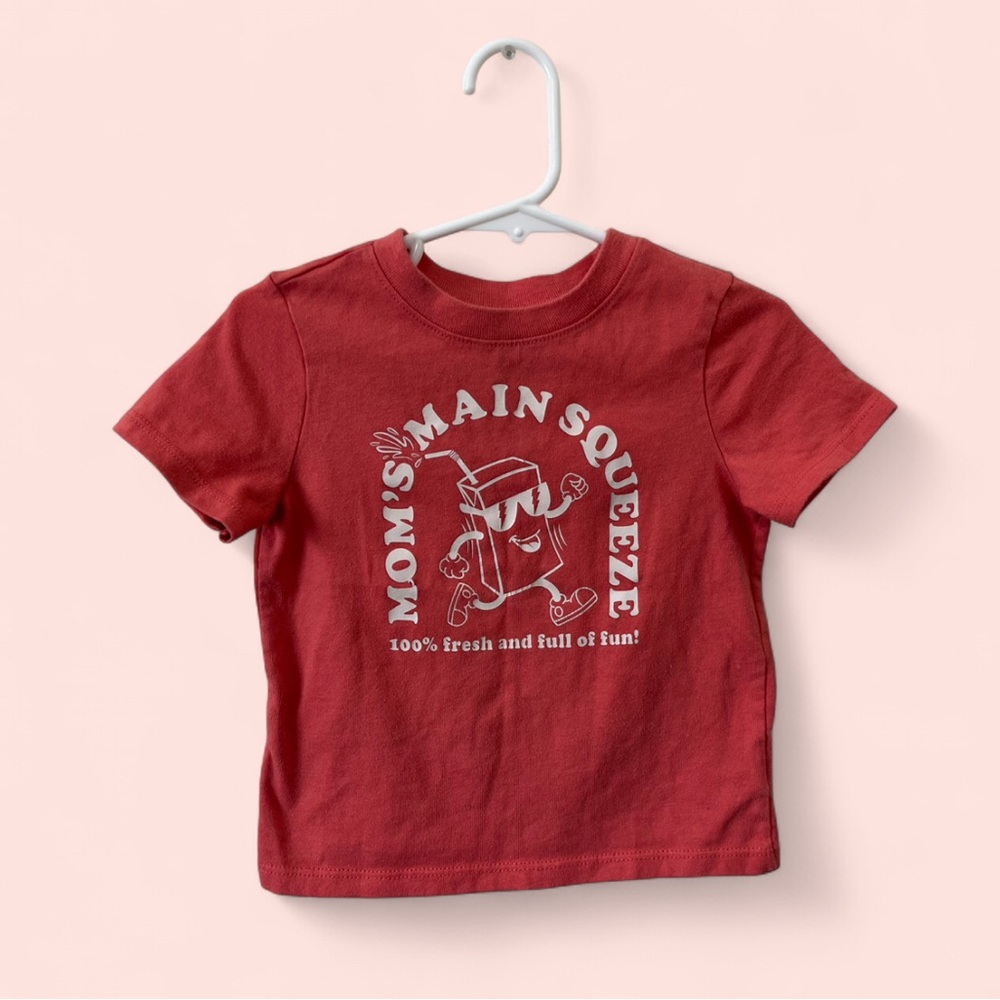 18M Boy Toddler Baby Short Sleeve Moms Main Squeeze Graphic Tee